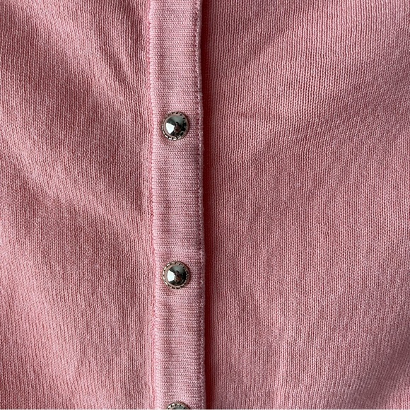 WHBM Peach Pink Short Knit Button Down Sweater Size Small - Picture 5 of 6